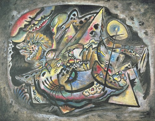 Composition: The Grey Oval a Wassily Kandinsky