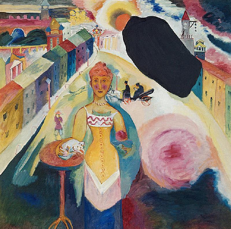 Lady in Moscow (Moskovitin) a Wassily Kandinsky