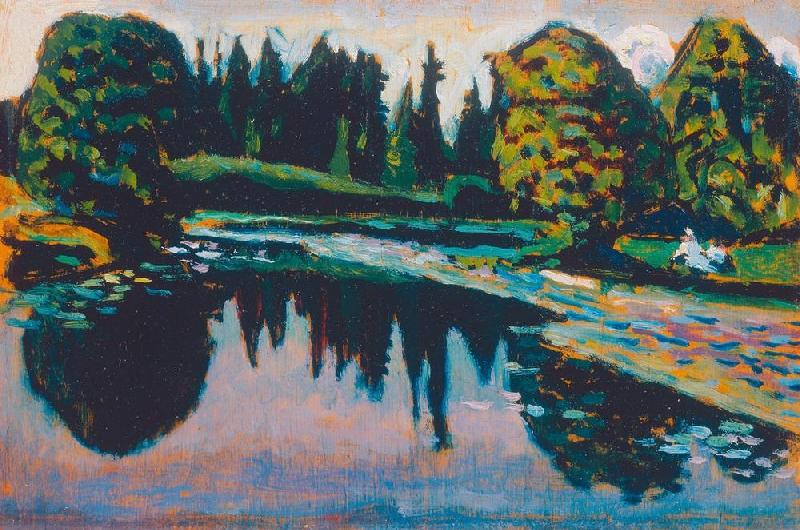 River in Summer a Wassily Kandinsky