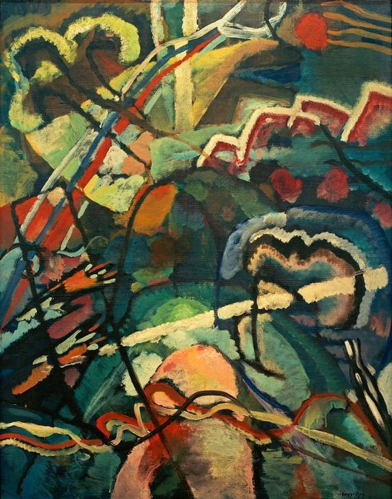 Draft I, White Border a Wassily Kandinsky