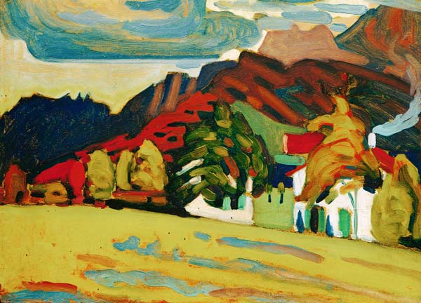 Houses and Mountains a Wassily Kandinsky
