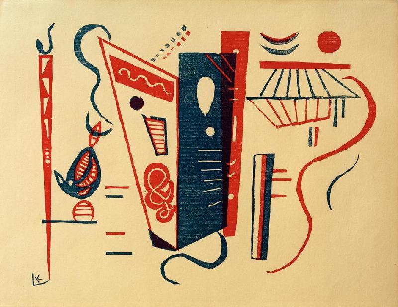 Woodcut for XX siècle a Wassily Kandinsky