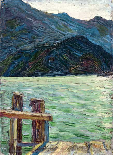 Kochelsee over the bay a Wassily Kandinsky