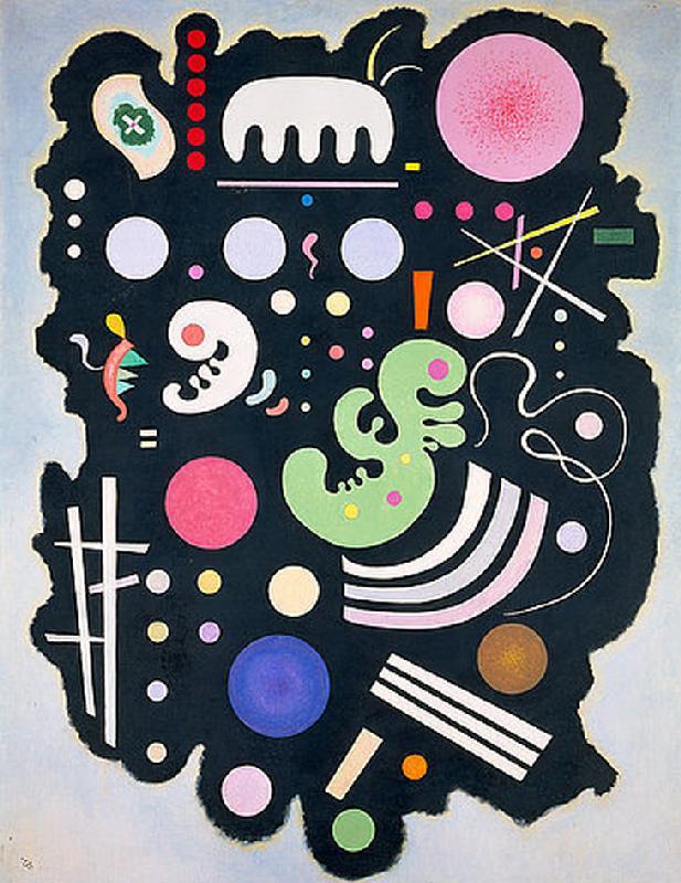 Composition on a dark reason. a Wassily Kandinsky