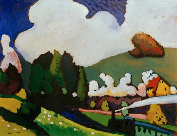 Landscape with Locomotive a Wassily Kandinsky