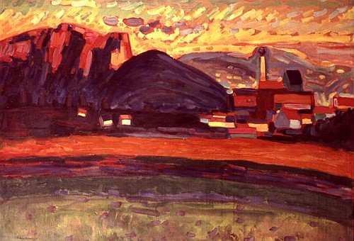 Landscape with Hills a Wassily Kandinsky