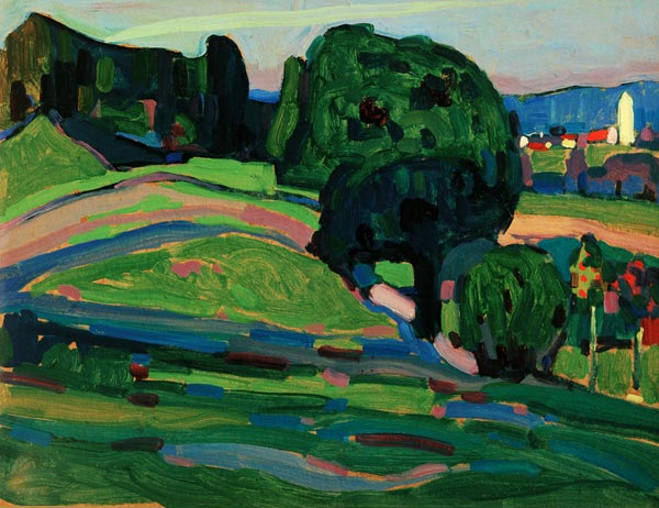 Landscape near Murnau a Wassily Kandinsky