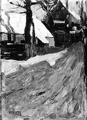 Schwabing: Nikolaistrasse in Winter I a Wassily Kandinsky