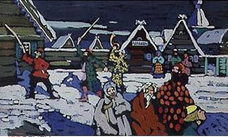 Winter scene in Russia. a Wassily Kandinsky