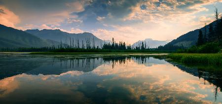 Mountain reflections