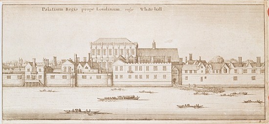 View of Whitehall a Wenceslaus Hollar