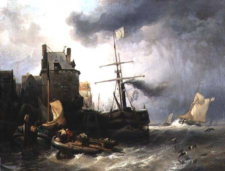 The Storm at Dunkirk a Wijnand Joseph Nuyen