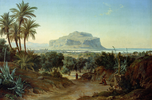 View of Palermo with Mount Pellegrino a Wilhelm Ahlborn
