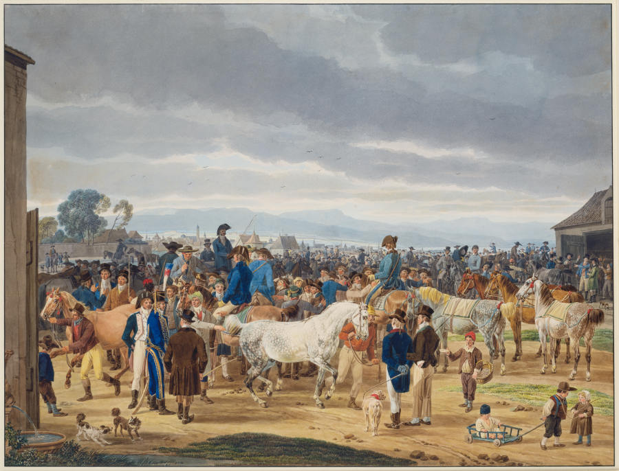 Horse market a Wilhelm Alexander Wolfgang von Kobell