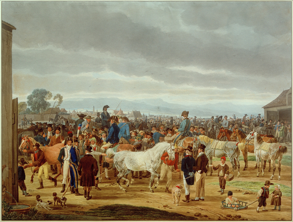 Pferdemarkt a Wilhelm Alexander Wolfgang von Kobell