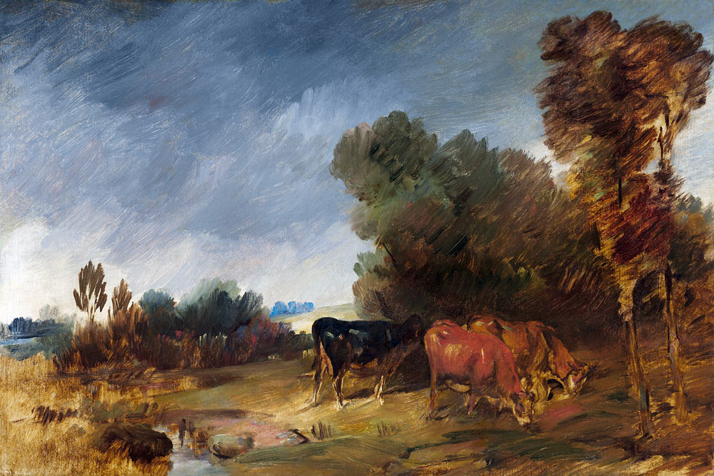 Große Herbstlandschaft mit Kühen a Wilhelm Busch
