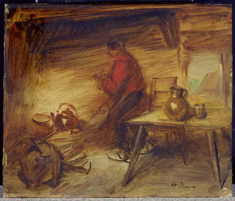 Bauer in einer Stube a Wilhelm Busch