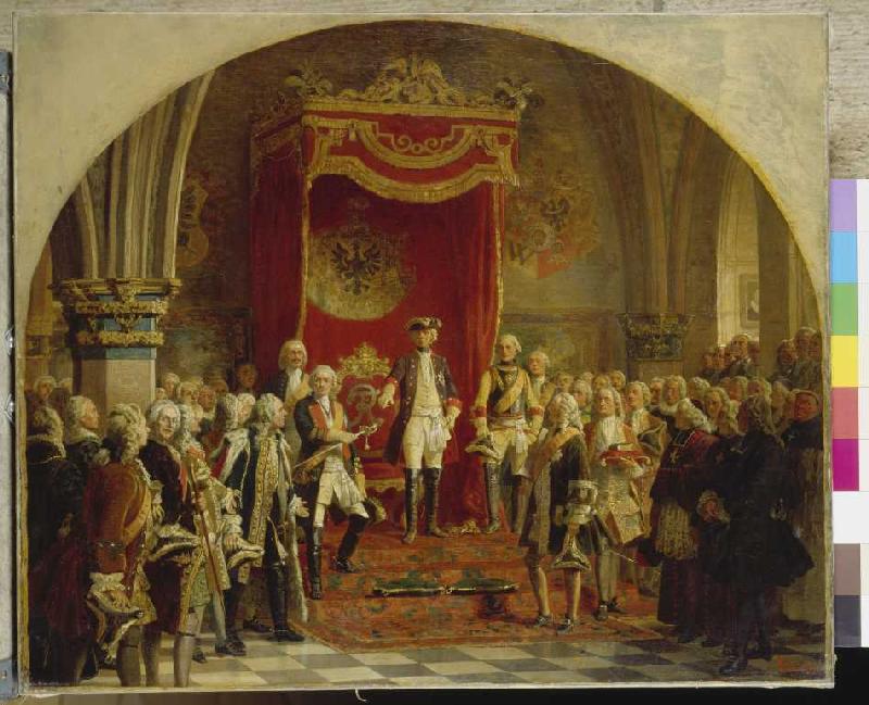Die schlesischen Stände huldigen Friedrich dem Großen in Breslau 1741 a Wilhelm Camphausen