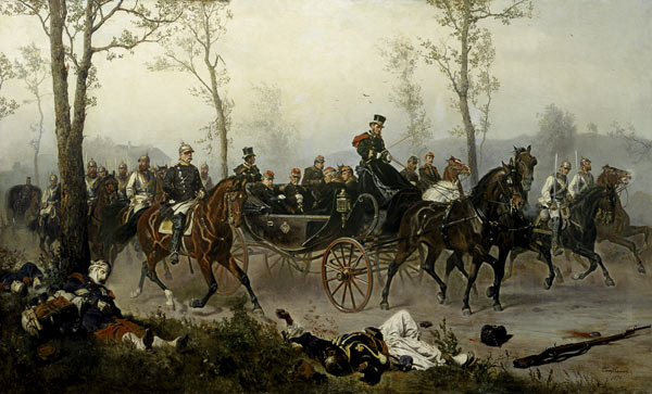 Napoleon III. and Bismarck on the way to Paris. a Wilhelm Camphausen