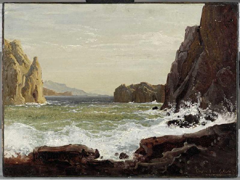 Küste von Capri a Wilhelm Ferd.August Schirmer