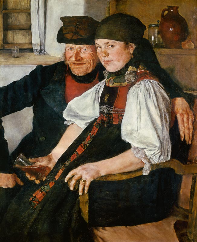 The dissimilar couple a Wilhelm Maria Hubertus Leibl