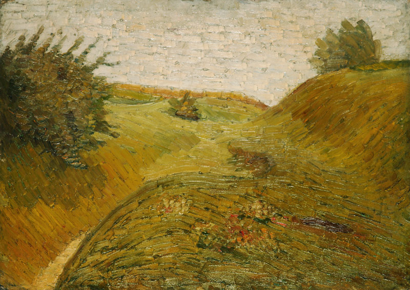 Hügelige Felder a Wilhelm Morgner