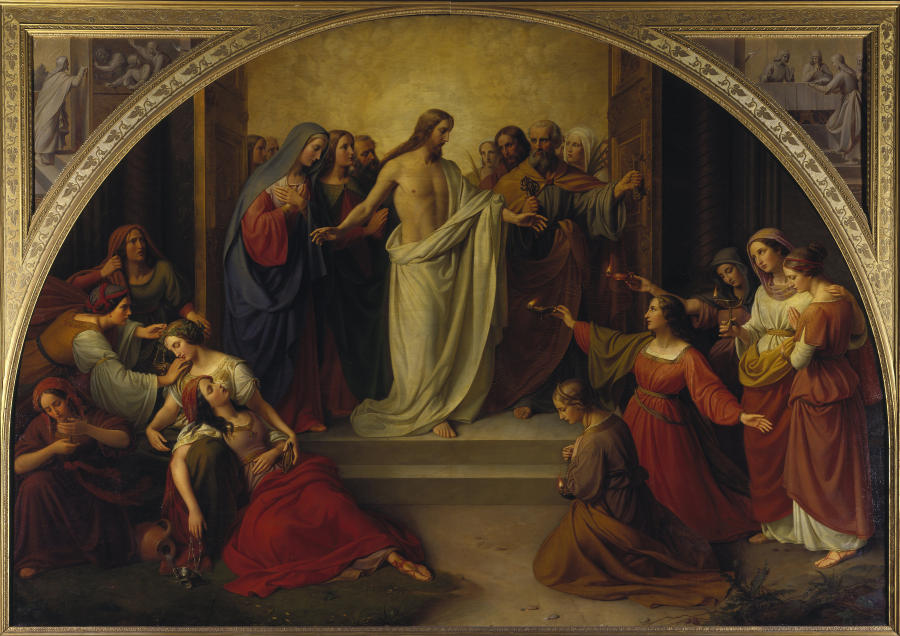 The parable of the wise and foolish virgins a Wilhelm von Schadow