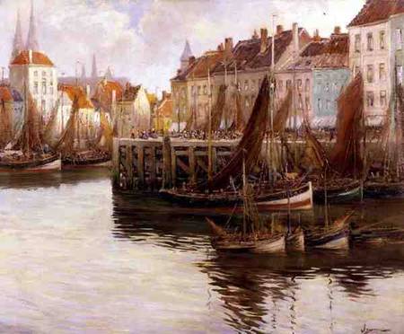 Ostend Harbour a Willem Bataille