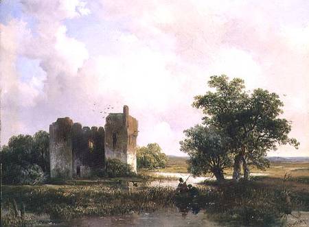 Landscape with ruins (panel) a Willem Roelofs