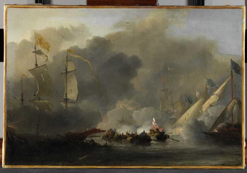 Die sogenannte Seeschlacht in der Solebay a Willem van de Velde il Giovane