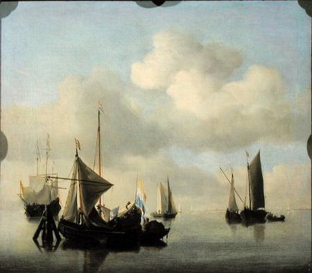 Seascape in Calm Weather a Willem van de Velde il Giovane
