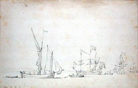 Ships from Sluis a Willem van de Velde il Giovane