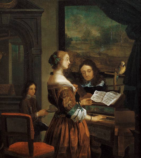 The Music Lesson (panel) a Willem van Mieris