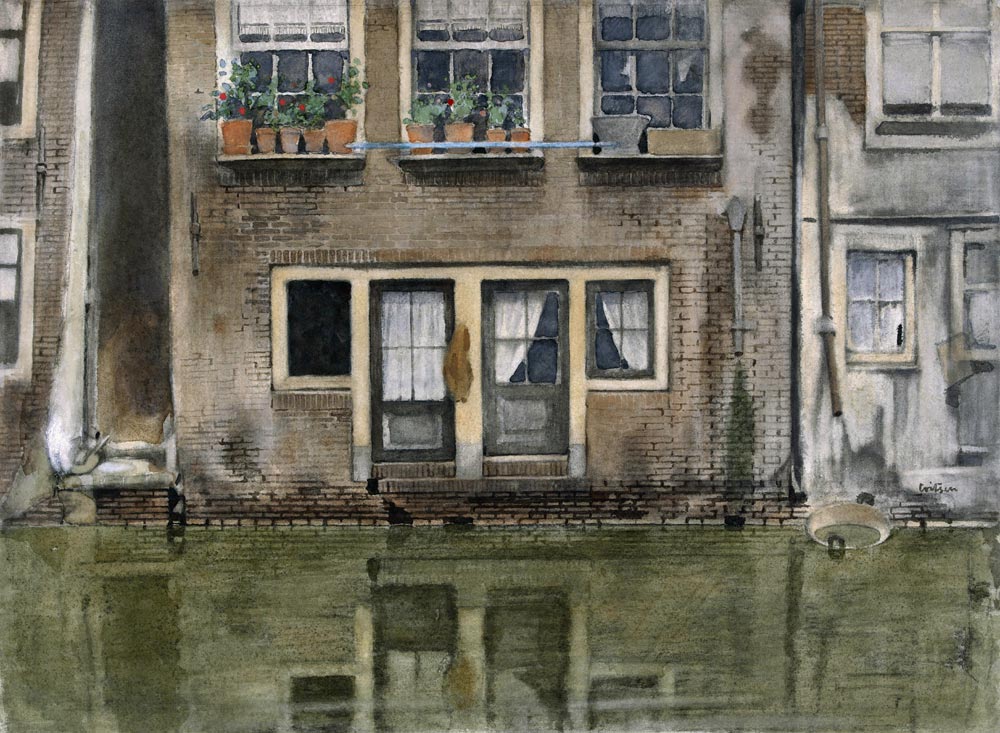 Haus an einer Gracht in Amsterdam  a Willem Witsen