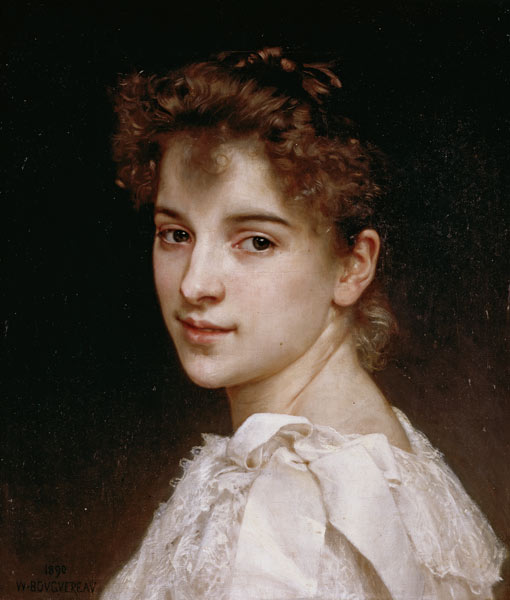 Portrait of Gabrielle a William Adolphe Bouguereau