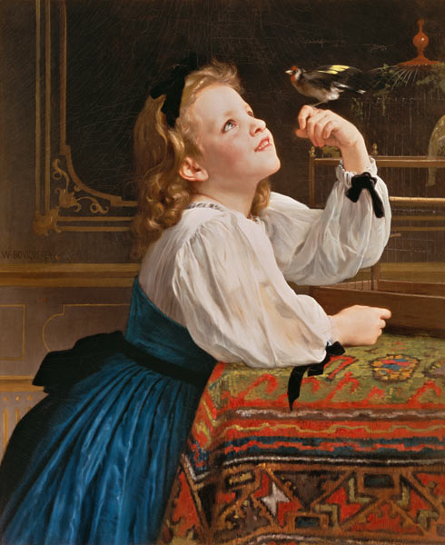 LOiseau Cheri a William Adolphe Bouguereau