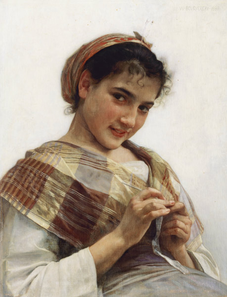 Ein bretonisches Mädchen a William Adolphe Bouguereau