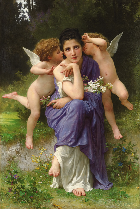 Frühlingsmelodie a William Adolphe Bouguereau