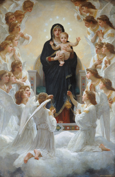 The Virgin with Angels a William Adolphe Bouguereau
