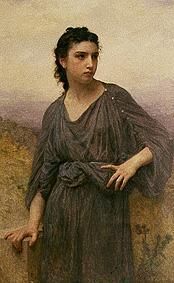 Portrait of a young woman. a William Adolphe Bouguereau