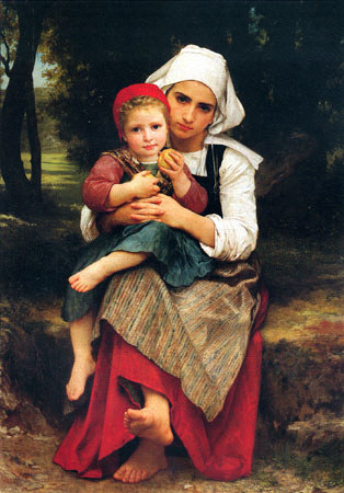 Breton brothers and sisters couple a William Adolphe Bouguereau
