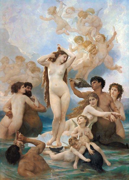 The birth of Venus. a William Adolphe Bouguereau