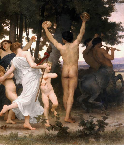 Girl Defending Herself Against Love a William Adolphe Bouguereau