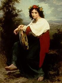 Italian with Tambourin a William Adolphe Bouguereau