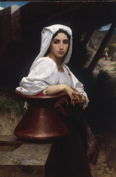 Young Italian Girl a William Adolphe Bouguereau