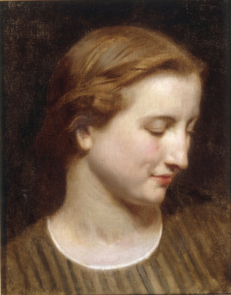 Woman in a Striped Dress. a William Adolphe Bouguereau
