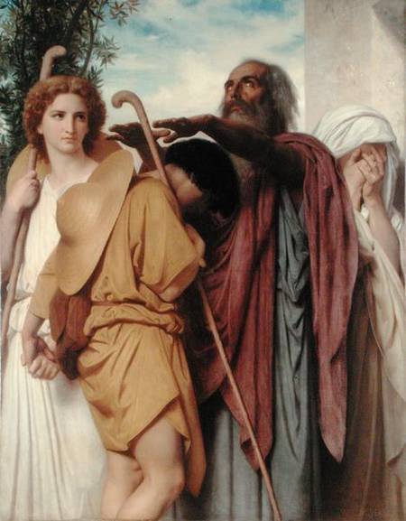 Tobias Receives his Father's Blessing a William Adolphe Bouguereau
