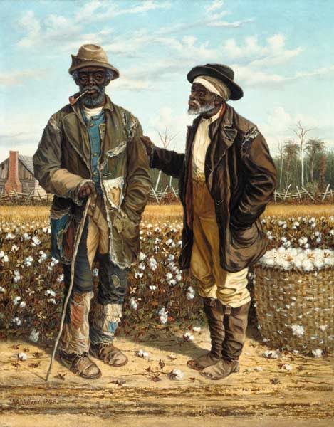 Two old black cotton pickers in the conversation. a William Aiken Walker