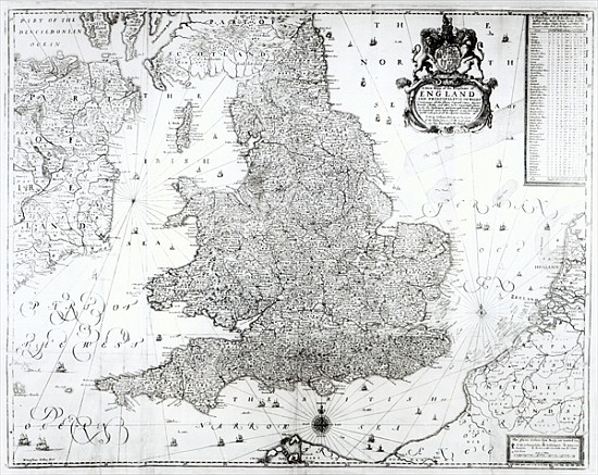A New Map of the Kingdom of England and the Principalitie of Wales a William Berry