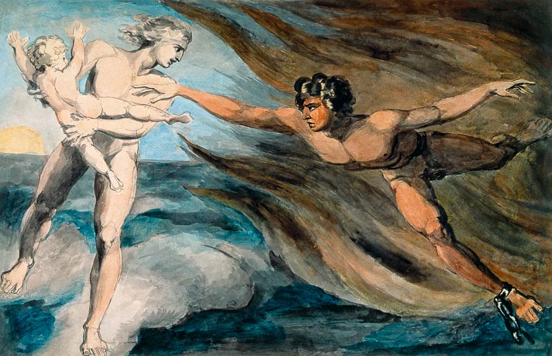 Good and Evil Angels Struggling for the Possession of a Child a William Blake